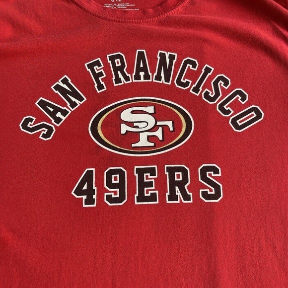 47 San Francisco 49ers Shirt Adult Extra Large XL Red NFL Football‎ Short Sleeve - Picture 3 of 9